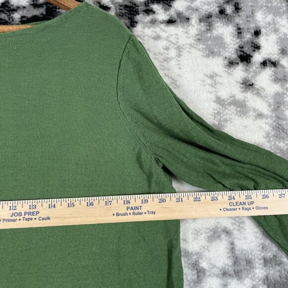 J Jill Top Womens Size‎ Large Tall Green Linen Cotton Comfort Soft Lightweight - Picture 4 of 11